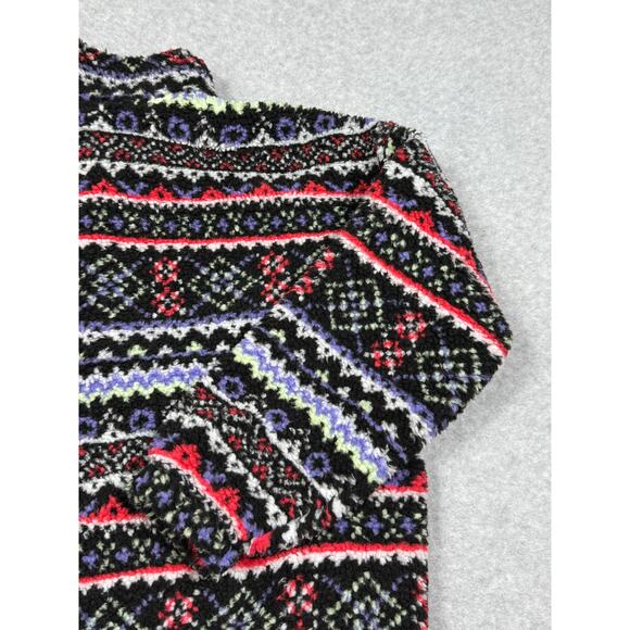 DSG Youth Girls Size L Cozy Fleece Full Zip Jacket Funky Fair Isle NWT - Picture 10 of 11